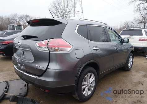 2015 Nissan Rogue Sv from USA, damaged, VIN KNMAT2MV4FP585968